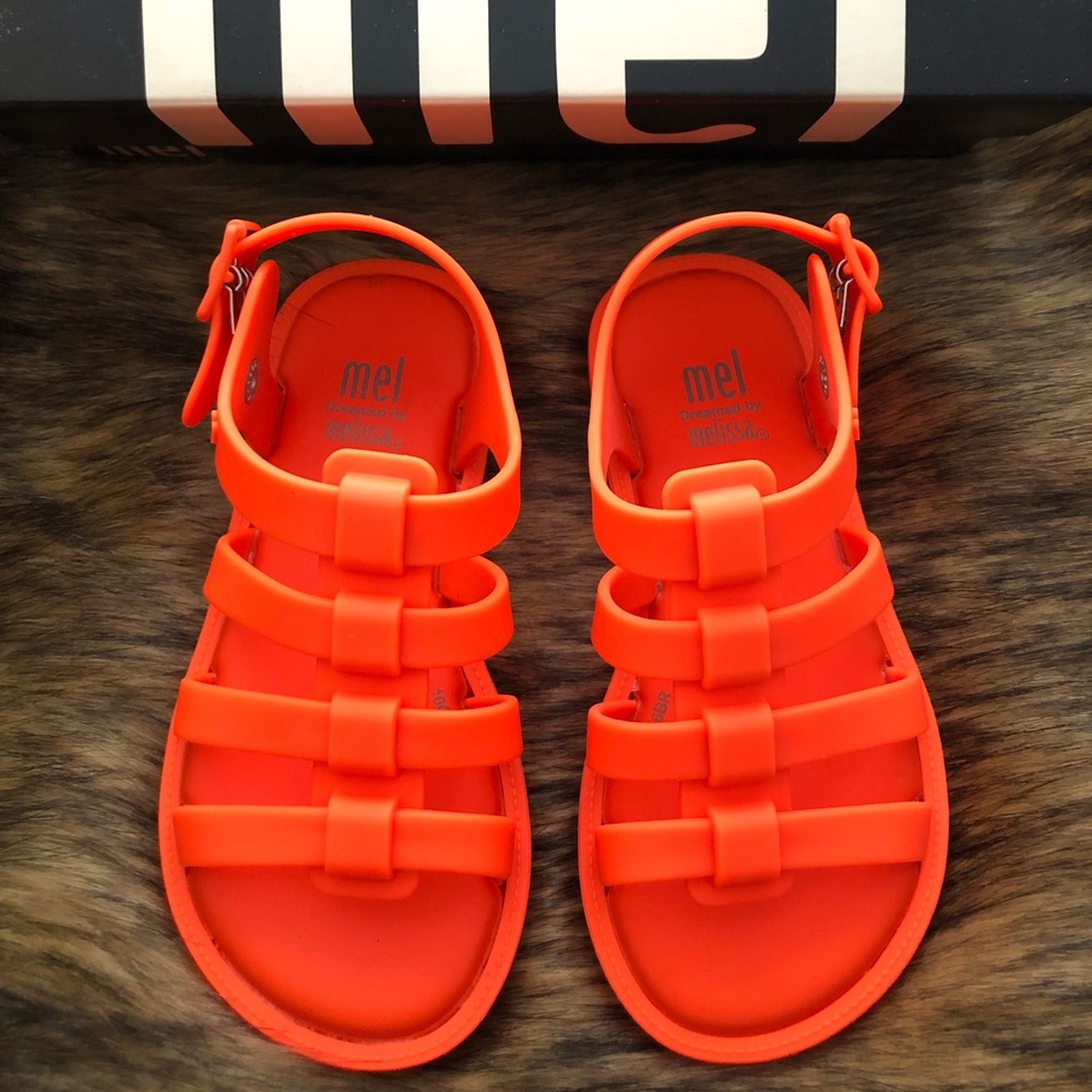BRAND NEW MINI MELISSA FLOX NEON ORANGE 12